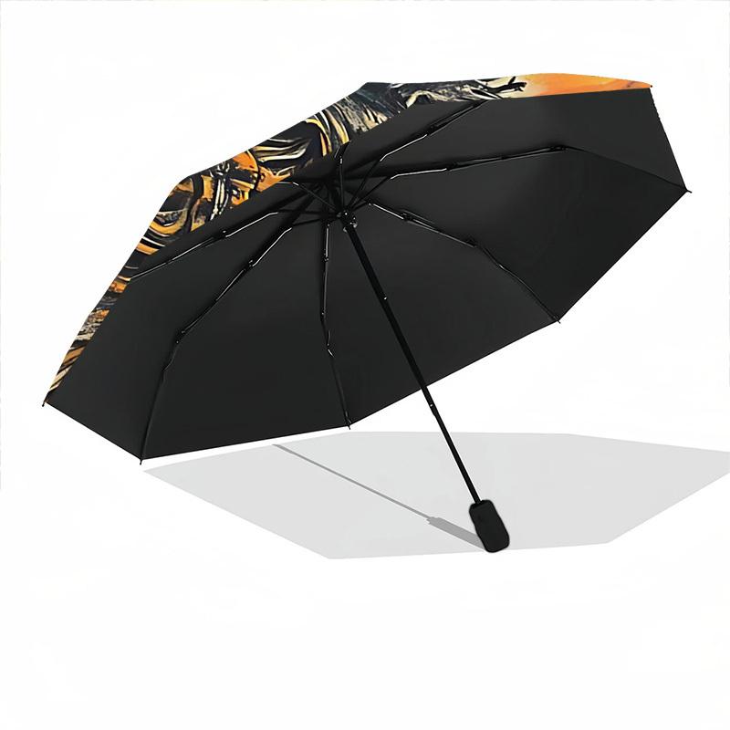 1pc Halloween Pumpkin Scarecrow Automatic Folding Umbrella, Lightweight Retractable Compact Travel Umbrella, 8-Rib Sturdy Frame111