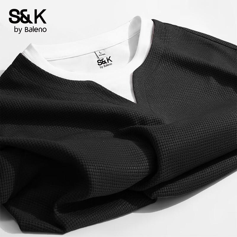

Baleno S&K Men s Waffle V-neck Long Sleeve T-Shirt 2XL