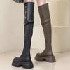 Ji Small Martin Boots Female Internet celebrity Knight Boots Over Knee Boots Thick Skinny Boots