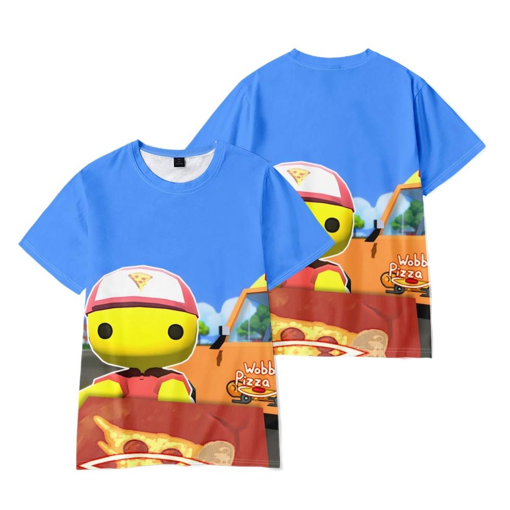 

Футболка з принтом аніме Wobbly Life Чоловіки Жінки Повсякденна З круглим вирізом З коротким рукавом Дитяча Смішна Модна Унісекс Футболки Топи 16 Кольорів L синій