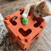 Bite Resistant Cat Maze Play Box Felt Cat Teaser Box Funny Interactive Cat Toy  Kitten