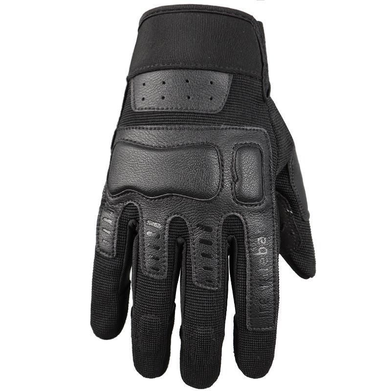 All-Season Windproof Touchscreen Motorcycle Gloves - Unisex, Full Finger, Anti-Fall Design