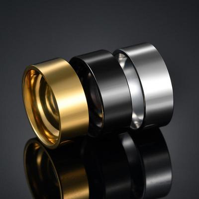 Ladies/Men Stainless Steel Couple Large Wide Simple Cool Party Ring
