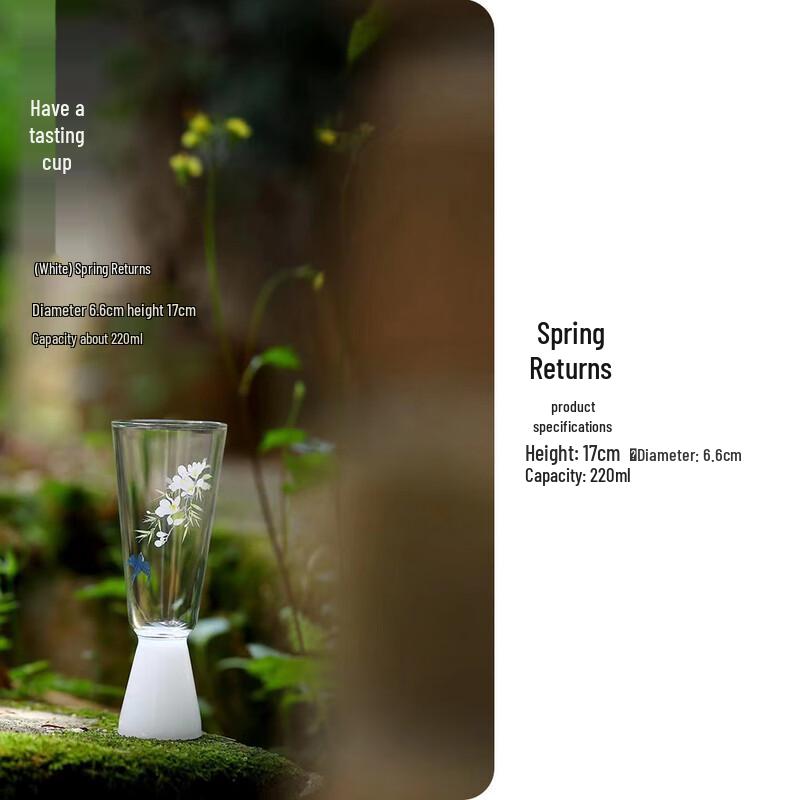 Ailan Huijia WQ Spring Return Hand-Decorated Borosilicate Glass Tea Set