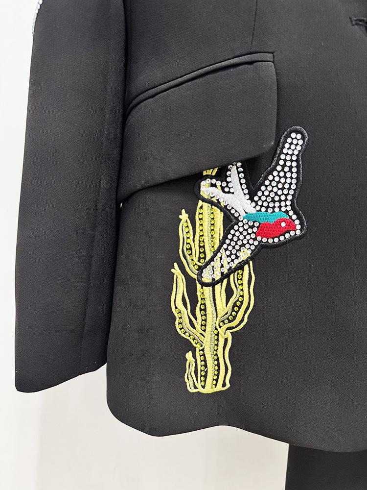 High-End Heavy Beaded Embroidered Suit Jacket & Trousers Set (2026 Style)