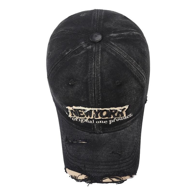 Vintage  Embroidered Letter Denim Baseball Cap For Men Women Spring Summer Cap Sun Hat