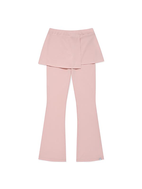 KIRSH Wrap Layered Skirt Pants [Salmon]