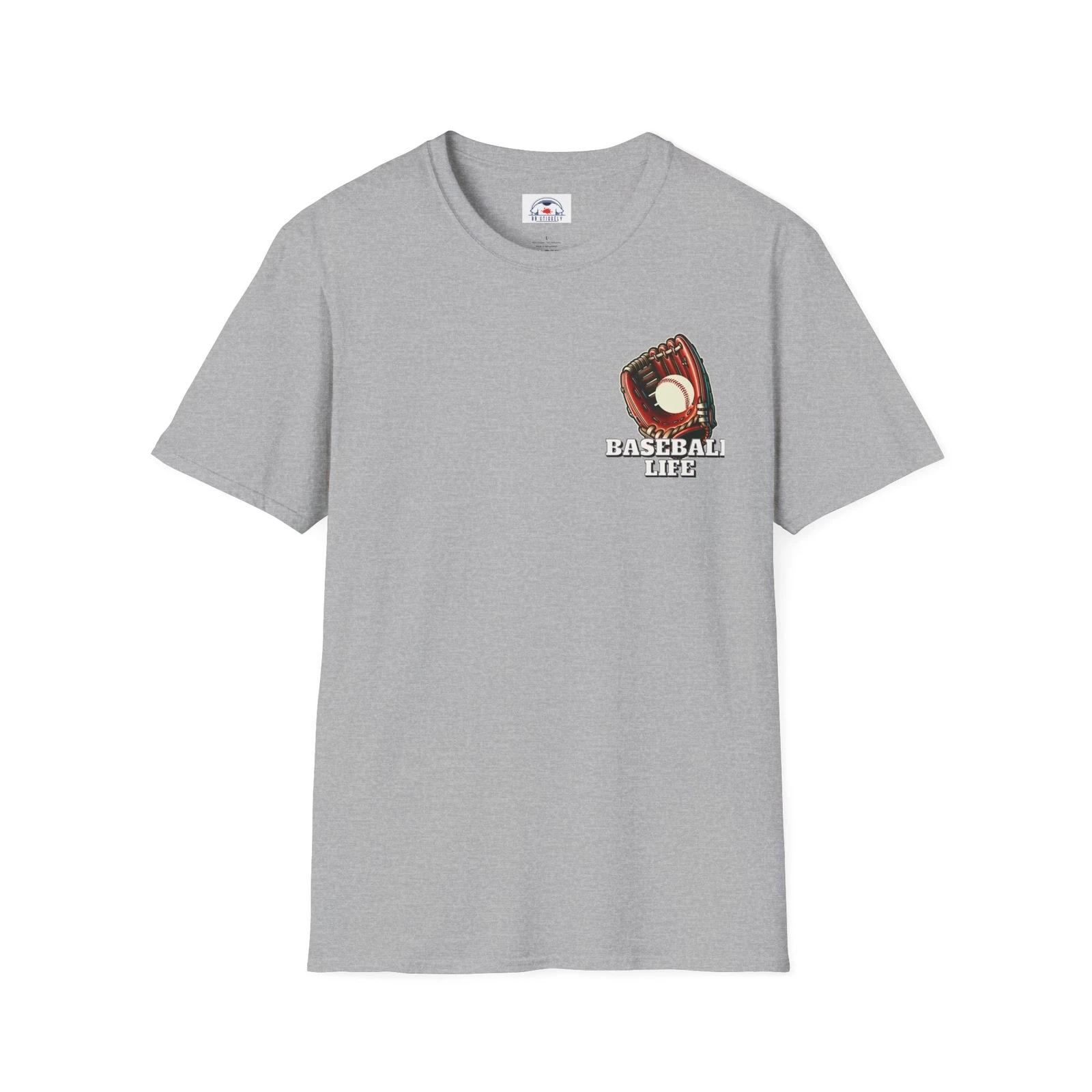 Baseball Glove Ball Unisex Tee - Sporty Casual Play Ball Apparel Mom/Dad Gift, 3XL