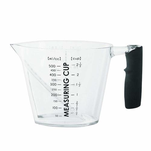 &NE Measuring Cup, 500ml, Nikii Clear, Large, Made in Japan, Heat-Resistant, Microwave-Safe, Dishwasher-Safe, See-Through Design, Holds 3 cups of Rice