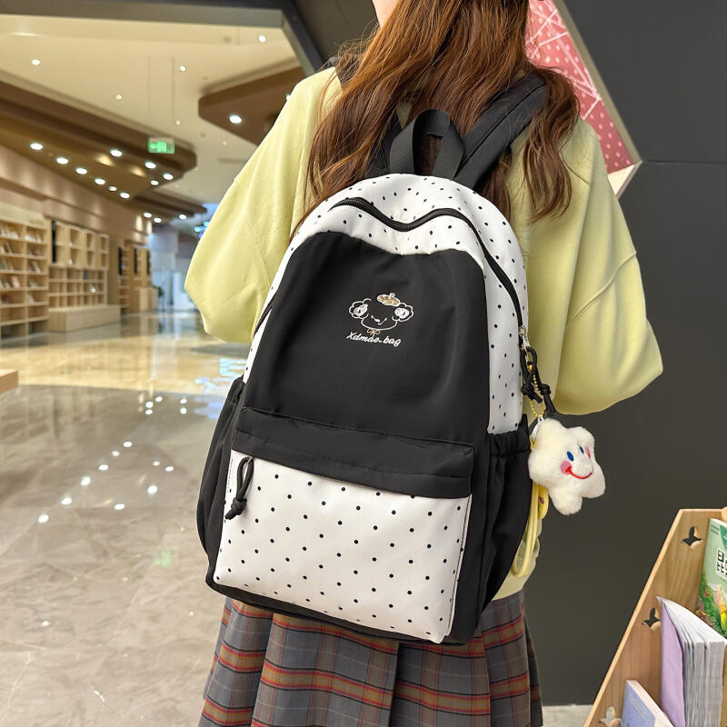 College Style Women's Backpack Colored Student Schoolbag Lightweight Backpack