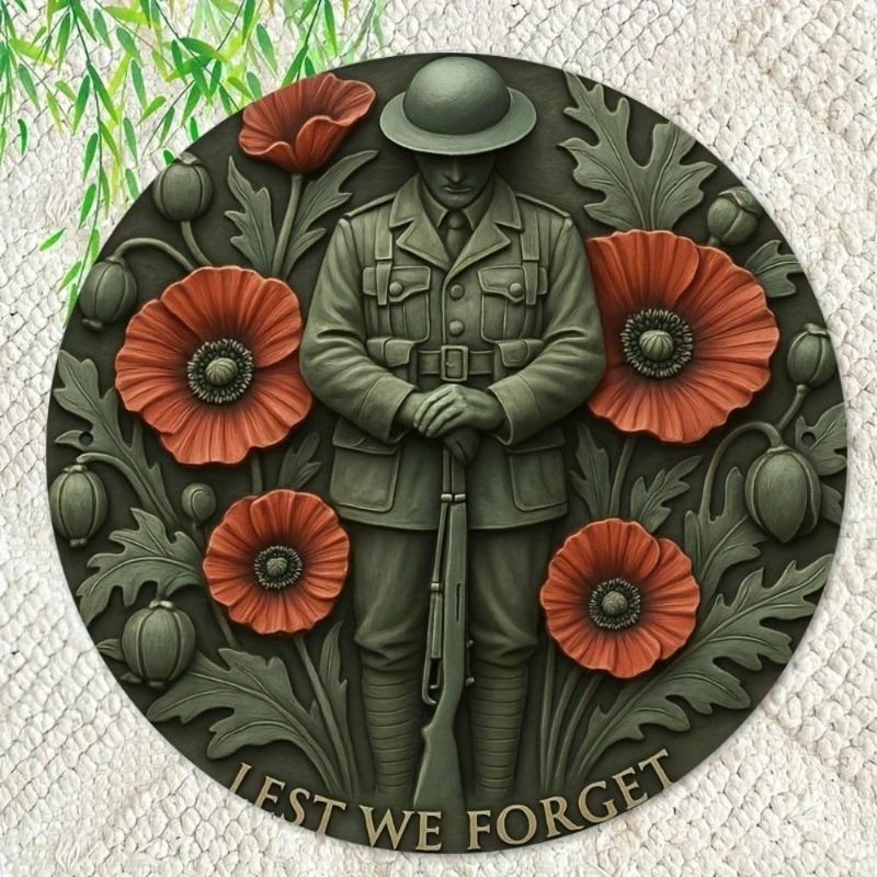 Hexenbesen Halloween Schild, Runde Aluminium Wandplakette 20x20cm