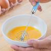 4Pcs Egg Whisk Stainless Steel Egg Beater Hand Push Whizzy Whisk with Handle Rustproof Hand Whisk Semi Automatic Egg Mixer Kitchen Tool
