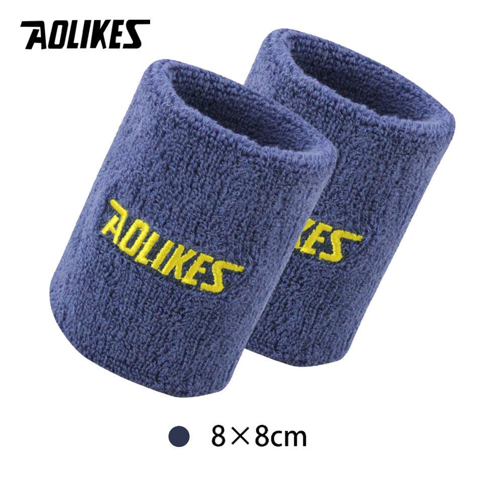 Aolikes Wrist Sweatband Tennis Sport Wristband Volleyball Gym Wrist Brace Support Sweat Band Towel Bracelet Protector 8 /11Cm