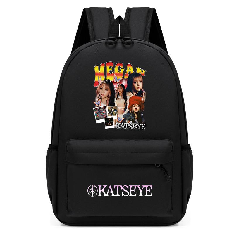 60123-15 Popstars KATSEYE Bedruckter Rucksack Schüler Schule Wasserdichte Tasche