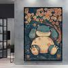 Print on Canvas  Gengar Classic Anime Posters Cartoon Character Picture HD Printing Retro Style Home Living Room Decor