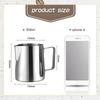 GWHOLE 350ml Stainless Steel Milk PitcherJug, Perfect for Latte Art, DeLonghi Foamed Milk, and Cappuccino Cups, Silver, Christmas Gift