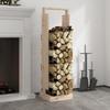 VidaXL Log Holder 33.5x30x110 Cm Solid Pine Wood 822621