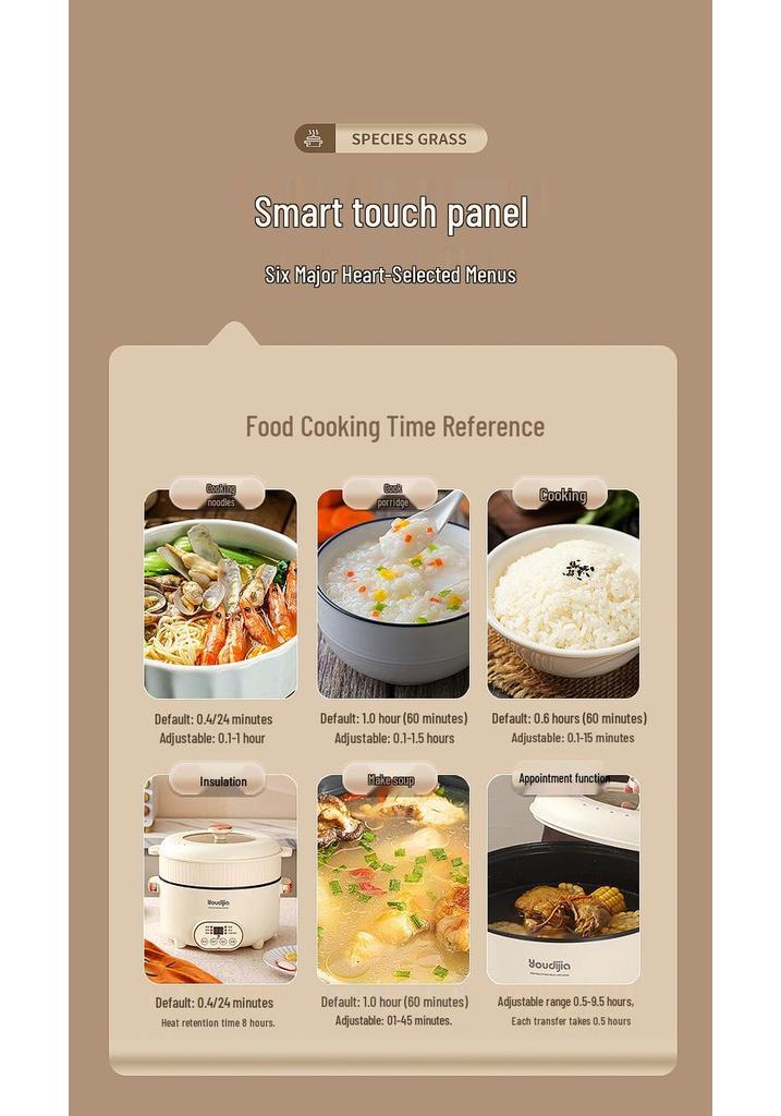 Multi-Functional Electric Cooker: All-in-One Pot for Hot Pot, Stir-Fry, Rice Cooking, Frying, Grilling, and Steaming.