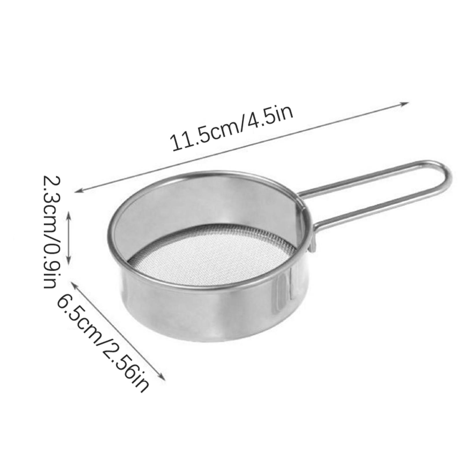 Flour Sifter For Baking, Flour Or Powdered Sugar Shaker Duster With Handle, Stainless Steel Baking Tools Dusting Flour Sieve A1