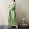 Spring Vintage Floral Print Plus Size Women Long Dress Loose Oversize Maxi Basic Long Sleeve Casual