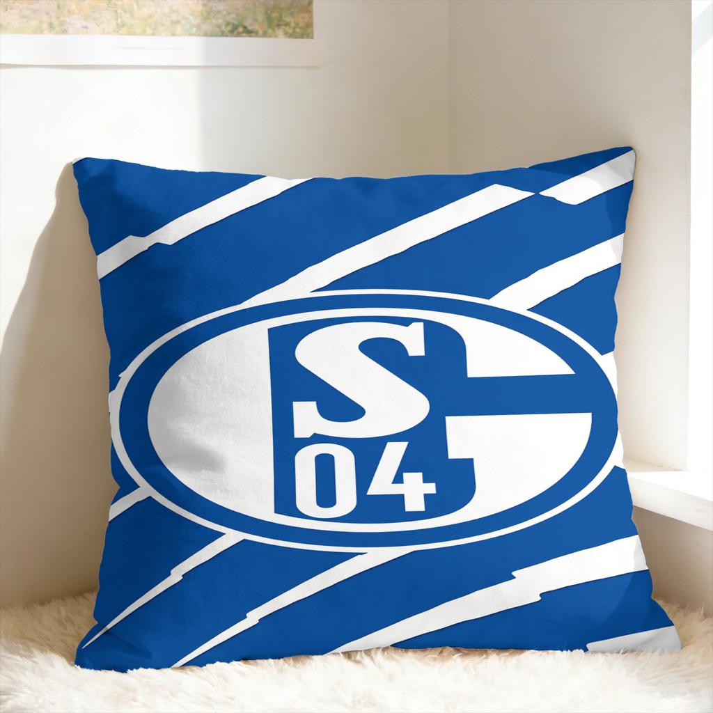 S-Schalke 04 team Pillow Case  Comfy Pillow Cover For Sofa Bedroom Home Decor Cute Funny Cushion Cover