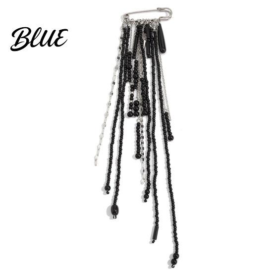 Dangle Brooch Beaded Tassel Pin Boho Chain Retro for Women