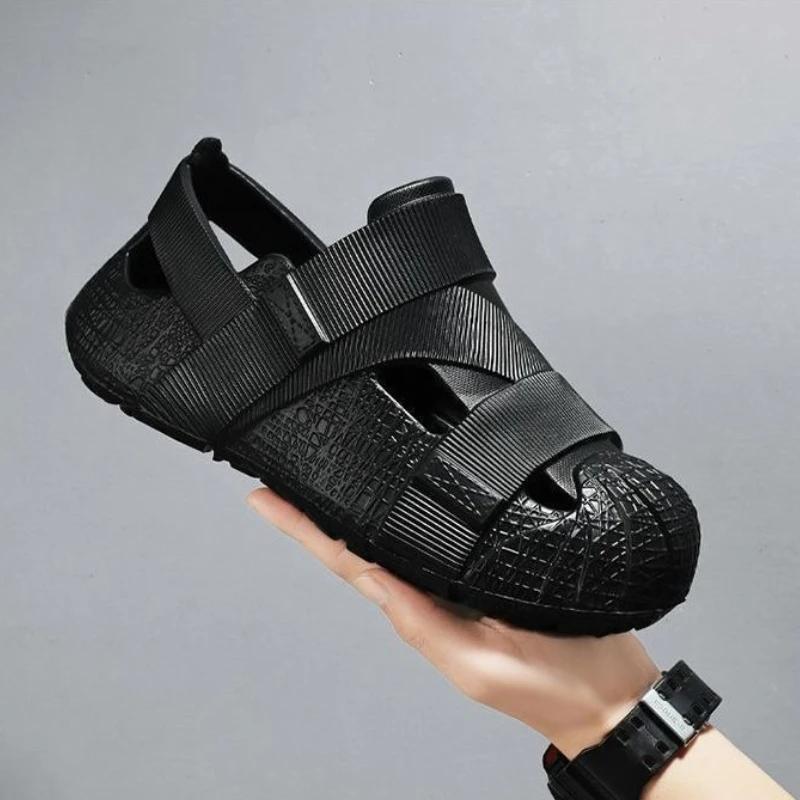 

Мода Мужская обувь на платформе Пара Высота Ультралегкие обувь с отверстиями Летняя распродажа Стильная Роскошь 2025 Оригинальная Босиком H 39 Мужские сандалии 36