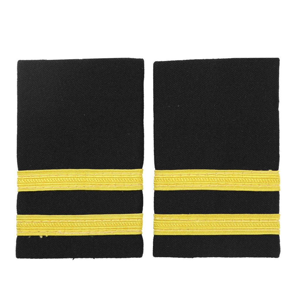 Captain Pilot Epaulets 1 Pair Professional Uniform Shoulder Straps with 1/2/3/4 Gold Silver Bar