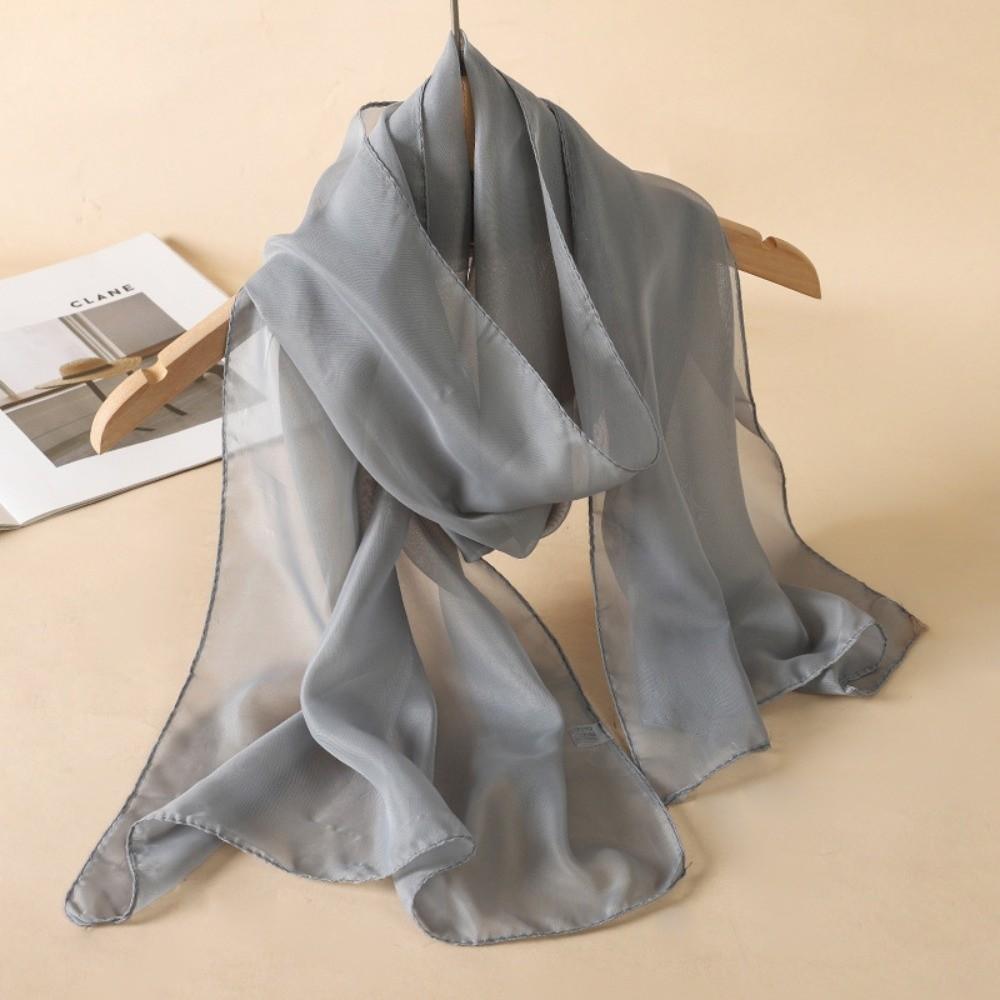 Luxury Brand Designer Chiffon Scarf Sunscreen Long Shawl Wrap  For Summer Women Accessories