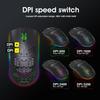 T66 Loch-Maus 2,4G Drahtlose MAUS Leichtes Design Wabenförmiges RGB-Licht 6-Tasten-Maus