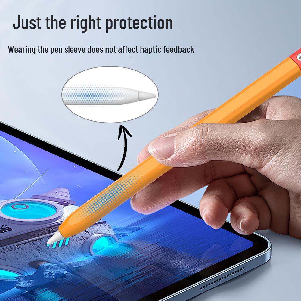 Apple Pencil Pro 4th Gen Silicone Protective Cover - Full Wrap, Color Block Design