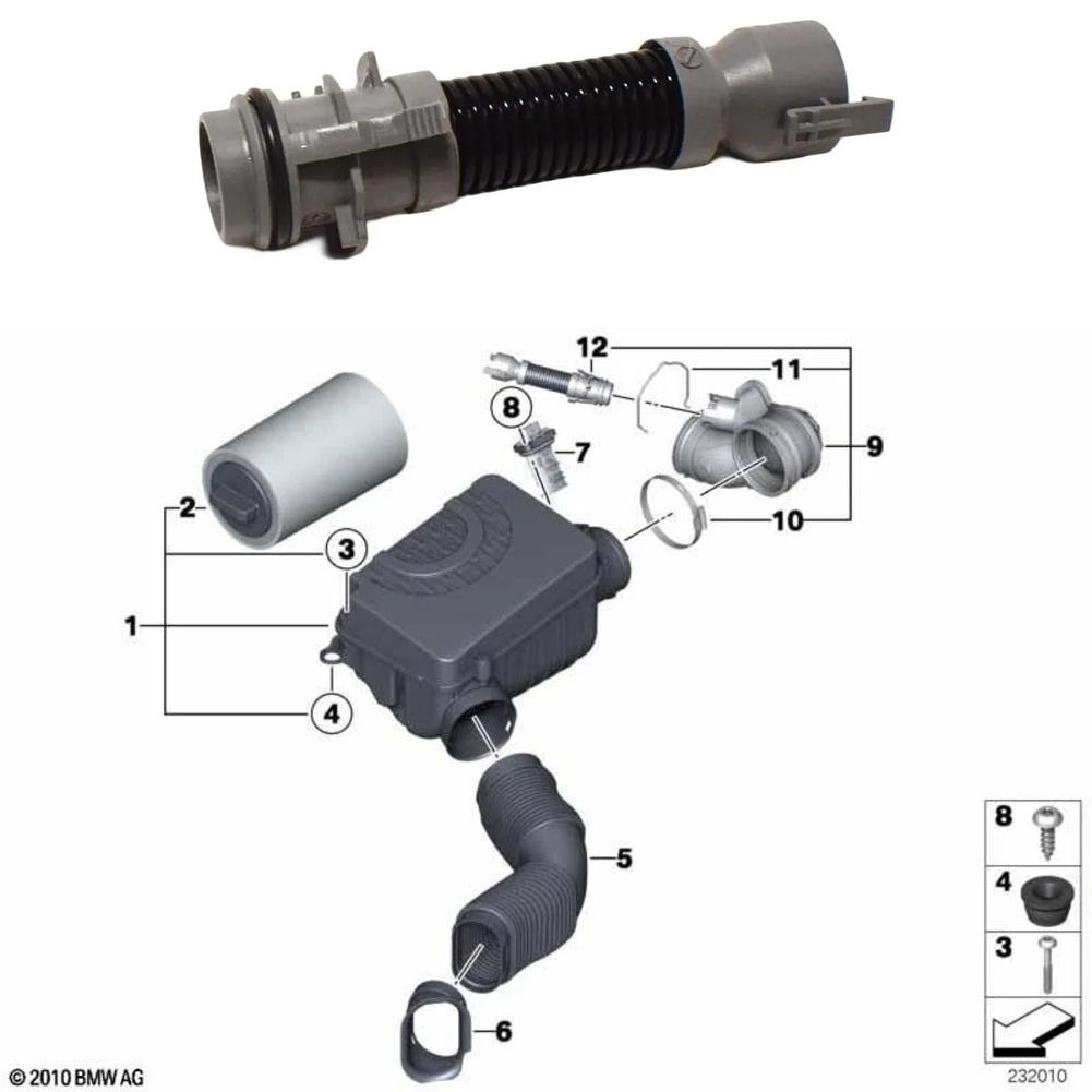 Ansaugentlüftungsrohr für Auto 13718513538 Für MINI Für R57 Für LCI, für R55 Für LCI, für R60, für R58, für R61, für R56 Für LCI
