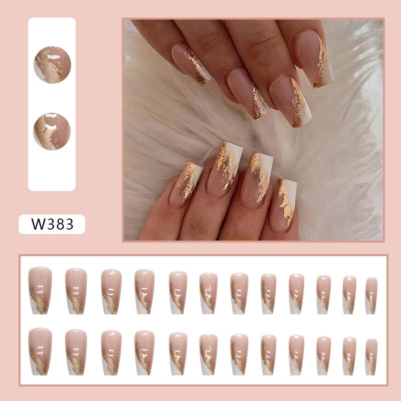 European And American Wind Bursts, Nail Art Is Sweet And Cool, Leopard Print Is Fresh, Lake Blue Is Naturally Sweet, And Nail Pads Are Worn.