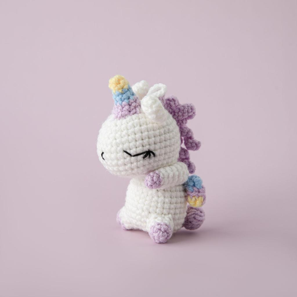 Funny Crochet Positive Energy Unicorn Dolls Home Room Decoration Handmade Knitted Unicorn Desktop Ornament Christmas Gifts