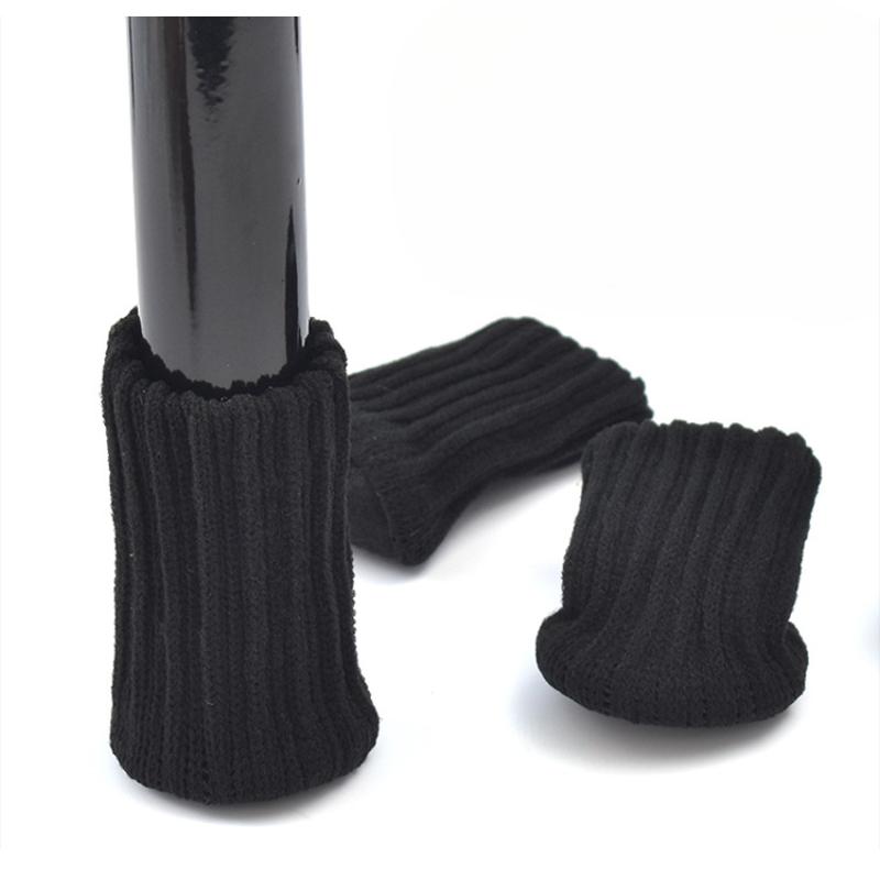

1/4/8/16 шт. В язані шкарпетки на ніжки стільців, меблі, ніжки столу, захисні чохли для ніжок, накладки для захисту підлоги 8PCS чорний