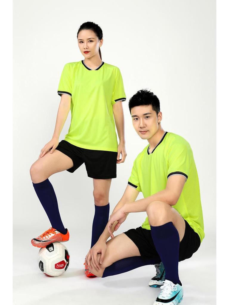 Quick-Dry Summer Football Jersey Set for Adults & Kids - Printed Short Sleeve