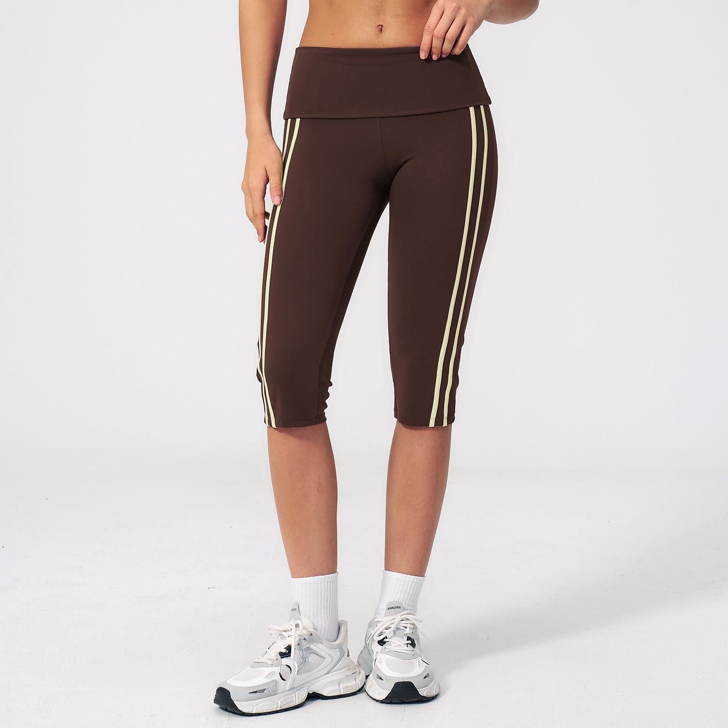 Cross-Border High-Waisted Quick-Dry Slim-Fit Yoga Shorts with Peach Hip Lift for Women
