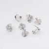 12mm Peach Heart Stainless Steel Earring Base for Heart-Shaped Studs