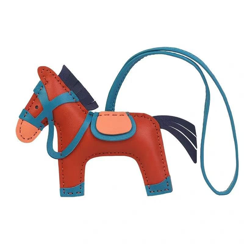 Piele Naturală Piele de Oaie Cal Breloc & Pandantiv Charm pentru Geantă