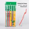 Colored Bendable Plastic Straws: Creative Black Transparent Art Straws for Drinks & Juice