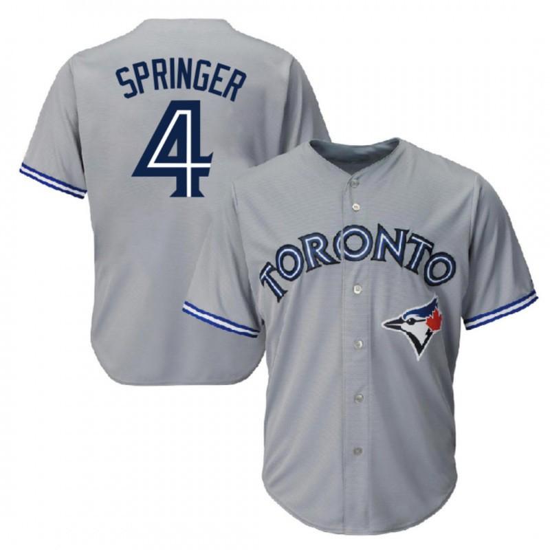 2026 Toronto Blue Jays 27 Baseball Jersey Loose Fit Button-Up Short Sleeve V-Neck Cotton Shirt Men