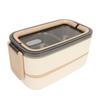3 Compartments Compartment Lunch Box Double Layer Thermal Lunch Box Food Container  For Travel