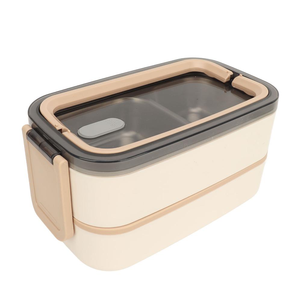 3 Compartments Compartment Lunch Box Double Layer Thermal Lunch Box Food Container  For Travel