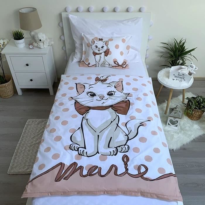 Housse De Couette - Disney - Aristochats - 100x135cm - Taie 40x60cm - Coton Multicouleurs