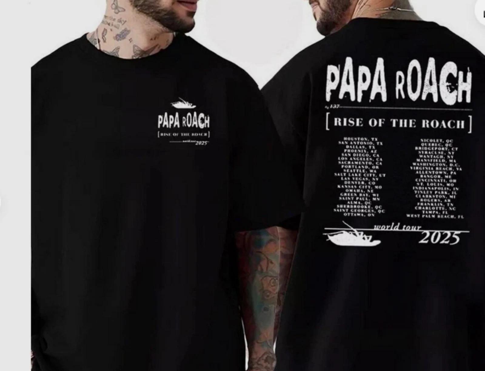Papa Roach Rise Of The Roach 2025 Североамериканский Тур Футболка 4XL