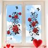 Festivaldeko Valentinstag Rote Rose Schmetterling Aufkleber Transparent Glasaufkleber Für Wohnzimmer Festliche Atmosphäre