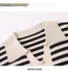 2026 Spring Fashionable Striped Knit Top for Mothers & Elderly Women, Lapel Sweater for Spring & Autumn