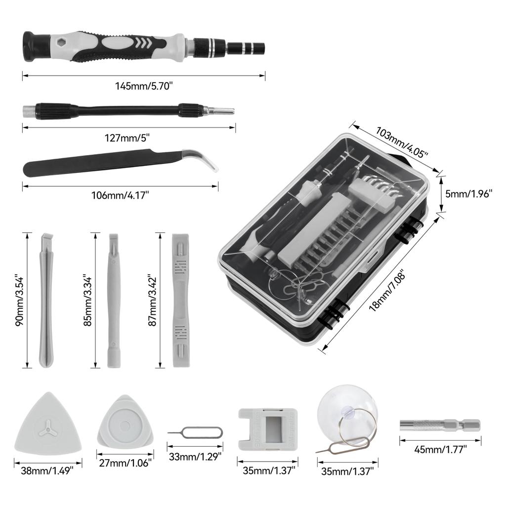 STEELMIGHT Precision Screwdriver Repair Tool Compatible with and Specialty for and Watches Set, 138-Piece Multi-Function Kit, Torx, Flathead,