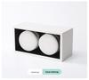 Double-Head GX53 LED Surface-Mounted Downlight, No-Hole, Square Gimbal, Four-Head Ceiling Light for Living Rooms