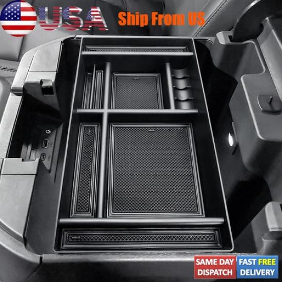 Center Console Organizer Tray Storage For Chevy Silverado 1500 GMC Sierra Car